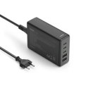 Hama GaN 140W PD/QC 3x USB-C, 2x USB-A czarna
