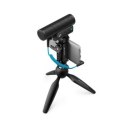 Sennheiser MKE 400 MOBILE KIT - Mikrofon pojemnościowy superkardioidalny wyposażony w filtr dolnoprzepustowy ze statywem Manfr