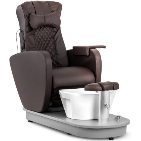 Fotel podologiczny kosmetyczny do pedicure z brodzikiem elektryczny BOGOTA - brązowy Fotel podologiczny kosmetyczny do pedicure z brodzikiem elektryczny BOGOTA - brązowy