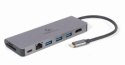 GEMBIRD MULTI ADAPTER USB TYP-C 5W1 HUB HDMI CZYTNIK KART LAN PD - 100W) Gembird