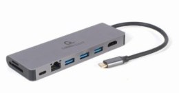 GEMBIRD MULTI ADAPTER USB TYP-C 5W1 HUB HDMI CZYTNIK KART LAN PD - 100W) Gembird