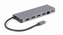 GEMBIRD MULTI ADAPTER USB TYP-C 5W1 HUB HDMI CZYTNIK KART LAN PD - 100W) Gembird
