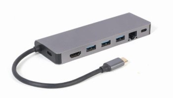 GEMBIRD MULTI ADAPTER USB TYP-C 5W1 HUB HDMI CZYTNIK KART LAN PD - 100W) Gembird GEMBIRD MULTI ADAPTER USB TYP-C 5W1 HUB HDMI CZYTNIK KART LAN PD - 100W) Gembird