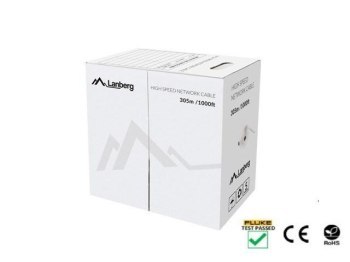 LANBERG KABEL UTP KAT.5E 305M DRUT CU CZARNY FLUKE PASSED LCU5-12CU-0305-BK Lanberg LANBERG KABEL UTP KAT.5E 305M DRUT CU CZARNY FLUKE PASSED LCU5-12CU-0305-BK Lanberg