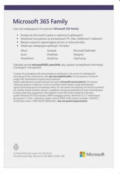 Microsoft 365 Family Polish EuroZone Subscr Microsoft 365 Family Polish EuroZone Subscr