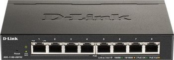 D-Link DGS-1100-08PV2 8-Port PoE Gigabit Smart Mana D-Link DGS-1100-08PV2 8-Port PoE Gigabit Smart Mana