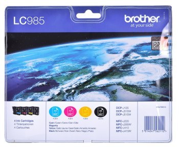 Tusz Brother zestaw LC985VALBP=LC-985VALBP zawiera CMYBK LC985C+LC985M+LC985Y+LC985BK Tusz Brother zestaw LC985VALBP=LC-985VALBP zawiera CMYBK LC985C+LC985M+LC985Y+LC985BK