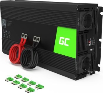 Green Cell 12V na 230V Modyfikowana sinusoida 1500W Green Cell 12V na 230V Modyfikowana sinusoida 1500W