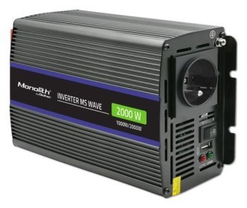 Qoltec Monolith 2000 MS Wave | 12V na 230V | 1000/2000W | USB Qoltec Monolith 2000 MS Wave | 12V na 230V | 1000/2000W | USB