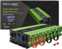 Qoltec Przetwornica napięcia Monolith | ładowanie baterii | UPS | 2000W | 4000W |12V na 230V |Czysty Sinus | LCD
