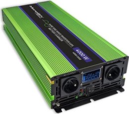 Qoltec Przetwornica napięcia Monolith | ładowanie baterii | UPS | 2000W | 4000W |12V na 230V |Czysty Sinus | LCD