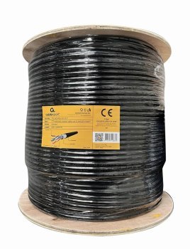 GEMBIRD FTP KABEL DRUT KAT 6 305M ZEWNĘTRZNY ŻELOWANY CZARNY GEMBIRD FTP KABEL DRUT KAT 6 305M ZEWNĘTRZNY ŻELOWANY CZARNY