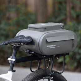 Sakwa rowerowa wodoodporna kufer na bagażnik 14l - szary