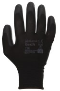 Rękawice Robocze MERCATOR Tech Black+Black PU - 240 Par (10 - XL)