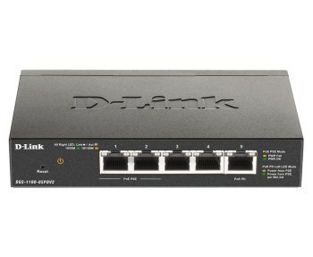 D-Link DGS-1100-05PDV2 5-Port Gigabit PoE Smart Ma D-Link DGS-1100-05PDV2 5-Port Gigabit PoE Smart Ma
