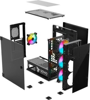 SAVIO OBUDOWA PC PRIME X1 ARGB GLASS SAVGC-PRIMEX1 SAVIO OBUDOWA PC PRIME X1 ARGB GLASS SAVGC-PRIMEX1