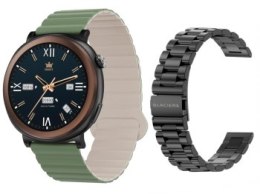 Smartwatch GlacierX Theron Black + Pasek GX-T248