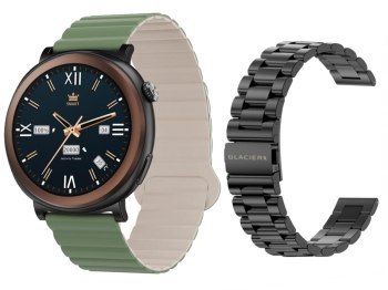 Smartwatch GlacierX Theron Black + Pasek GX-T248 Smartwatch GlacierX Theron Black + Pasek GX-T248