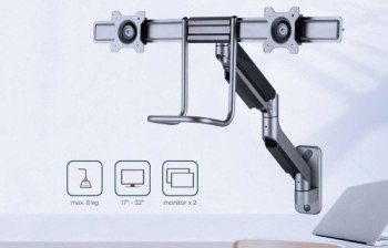 Uchwyt - Gembird 17 "-32" (8 kg) na 2 monitory Uchwyt - Gembird 17 "-32" (8 kg) na 2 monitory