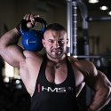 Kettelebell żeliwny pokryty winylem black HMS KNV24