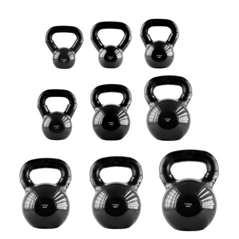 Kettelebell żeliwny pokryty winylem black HMS KNV24 Kettelebell żeliwny pokryty winylem black HMS KNV24