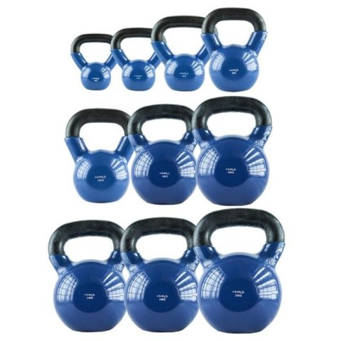 Kettlebell żeliwny pokryty winylem HMS KNV32 BLUE Kettlebell żeliwny pokryty winylem HMS KNV32 BLUE
