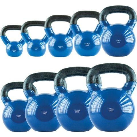 Kettlebell żeliwny pokryty winylem HMS KNV32 BLUE Kettlebell żeliwny pokryty winylem HMS KNV32 BLUE