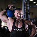 Kettlebell żeliwny pokryty winylem HMS KNV32 BLUE