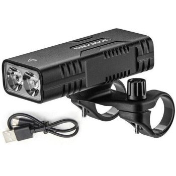 Lampka rowerowa Rockbros 24310002001 850 lm z funkcją powerbanku + kabel USB-C - USB-A - czarna Lampka rowerowa Rockbros 24310002001 850 lm z funkcją powerbanku + kabel USB-C - USB-A - czarna
