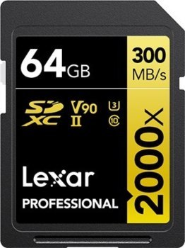 Lexar SDXC 64GB Professional 2000x UHS-II U3 ( 260/300 MB/s ) Lexar SDXC 64GB Professional 2000x UHS-II U3 ( 260/300 MB/s )