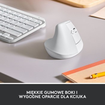 Mysz bezprzewodowa Logitech Lift ergonomiczna biała 910-006475 Mysz bezprzewodowa Logitech Lift ergonomiczna biała 910-006475