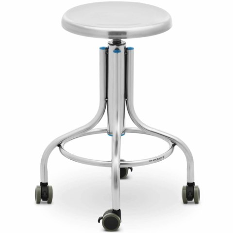 Taboret stołek laboratoryjny warsztatowy ze stali nierdzewnej 45-60 cm do 100 kg Taboret stołek laboratoryjny warsztatowy ze stali nierdzewnej 45-60 cm do 100 kg
