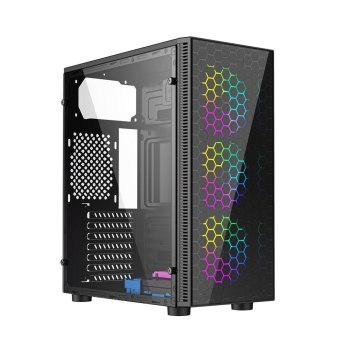 GEMBIRD OBUDOWA FORNAX 500 MIDI-TOWER (2X USB 3.1 1X USB 2.0 HD AUDIO SZKLANY PANEL BOCZNY PODŚWIETLENIE ARGB) CZARNA GEMBIRD OBUDOWA FORNAX 500 MIDI-TOWER (2X USB 3.1 1X USB 2.0 HD AUDIO SZKLANY PANEL BOCZNY PODŚWIETLENIE ARGB) CZARNA