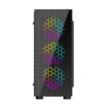 GEMBIRD OBUDOWA FORNAX 500 MIDI-TOWER (2X USB 3.1 1X USB 2.0 HD AUDIO SZKLANY PANEL BOCZNY PODŚWIETLENIE ARGB) CZARNA GEMBIRD OBUDOWA FORNAX 500 MIDI-TOWER (2X USB 3.1 1X USB 2.0 HD AUDIO SZKLANY PANEL BOCZNY PODŚWIETLENIE ARGB) CZARNA