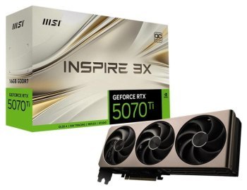 Karta graficzna - MSI GeForce RTX 5070 Ti INSPIRE 3X OC 16GB DLSS 4 Karta graficzna - MSI GeForce RTX 5070 Ti INSPIRE 3X OC 16GB DLSS 4