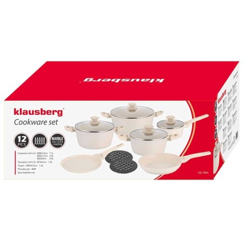 ZESTAW 12 ELEM. GARNKÓW MARMURKOWYCH KLAUSBERG KB-7884 ZESTAW 12 ELEM. GARNKÓW MARMURKOWYCH KLAUSBERG KB-7884
