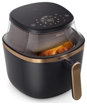 Frytkownice - Philips Ovi Mini 3000 NA322/00 czarny/złoty Frytkownice - Philips Ovi Mini 3000 NA322/00 czarny/złoty