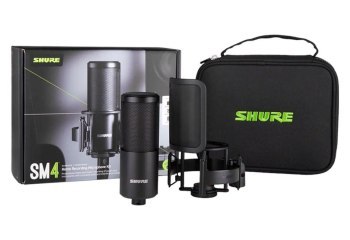 Shure SM4-K-KIT - Mikrofon pojemnościowy zewnętrznie polaryzowany uchwyt popfiltr etui Shure SM4-K-KIT - Mikrofon pojemnościowy zewnętrznie polaryzowany uchwyt popfiltr etui