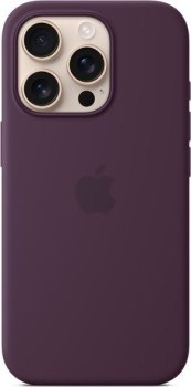 Apple iPhone 16 Pro Silicone Case with MagSafe plum