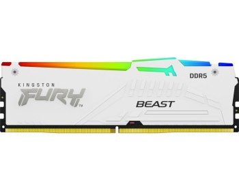 Pamięć RAM Kingston Fury Beast White RGB 64GB (2x32GB) DDR5 6000MHz Pamięć RAM Kingston Fury Beast White RGB 64GB (2x32GB) DDR5 6000MHz