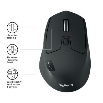 Mysz Logitech M720 TRIATHLON 910-004791 (optyczna; 1000 DPI; kolor czarny) Logitech Mysz Logitech M720 TRIATHLON 910-004791 (optyczna; 1000 DPI; kolor czarny) Logitech