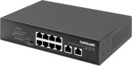Intellinet 561402 Switch Gigabit 8x RJ45 PoE+, 2x RJ45 Uplink