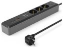 Listwa antyprzepięciowa - Hama 3 gniazda SCHUKO, 1,4M, 2 USB-C, 1 USB-A, Power Delivery, 100W