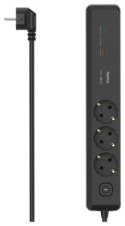 Listwa antyprzepięciowa - Hama 3 gniazda SCHUKO, 1,4M, 2 USB-C, 1 USB-A, Power Delivery, 100W