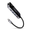 Wieloportowy HUB USB-C 3.2 Gen 1, HDMI + 3x USB-A + LAN(RJ45) + PD 100W Axagon HMC-6GL Axagon
