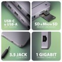 Wieloportowy HUB USB-C 3.2 Gen 2, NVMe/SATA M.2, HDMI i DisplayPort Axagon HMC-12GM2 Axagon