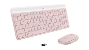 Zestaw bezprzewodowy Logitech MK470 klawiatura + mysz różowa 920-011322 Zestaw bezprzewodowy Logitech MK470 klawiatura + mysz różowa 920-011322