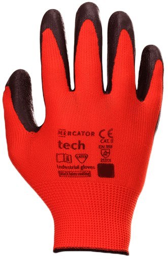 Rękawice Robocze MERCATOR Tech Red+Black Latex - 240 Par (7 - S) Rękawice Robocze MERCATOR Tech Red+Black Latex - 240 Par (7 - S)