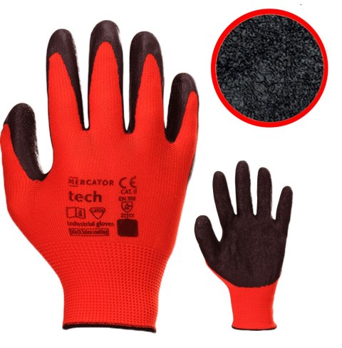 Rękawice Robocze MERCATOR Tech Red+Black Latex - 240 Par (8 - M) Rękawice Robocze MERCATOR Tech Red+Black Latex - 240 Par (8 - M)