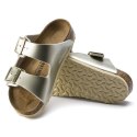 Klapki dziewczęce Birkenstock Arizona Kids Birko-Flor Electric Metallic Gold narrow wąskie (1014841)